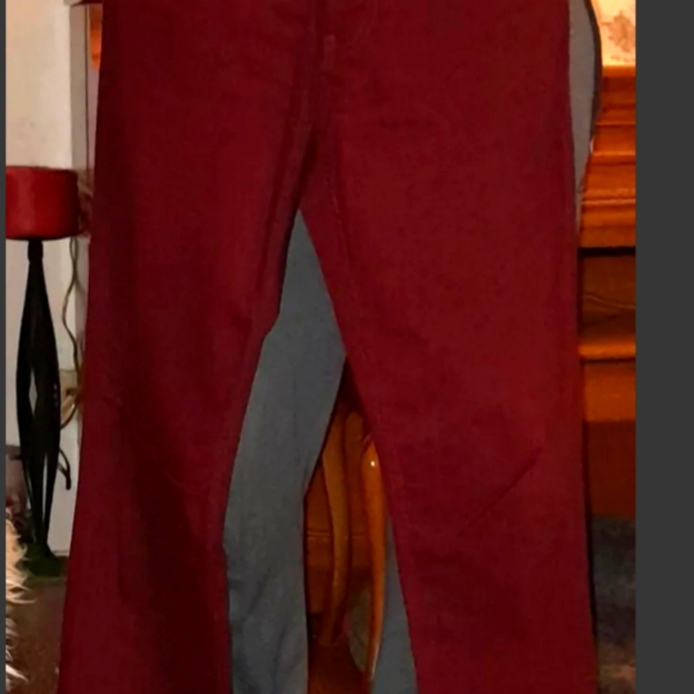 Georgio Armani Garnet Red Jeans.  US 32.